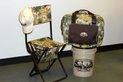 Chair, cap gg cooler, bucket